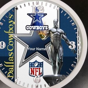 Cowboys led wall clock